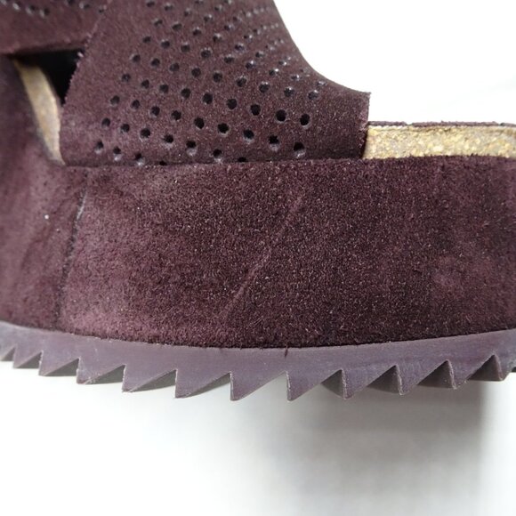 Pedro Garcia Espana Sueded Platform Wedge Sandals Shoes - Picture 10 of 13